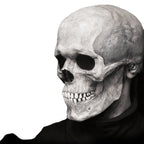 Máscara de Calavera con Boca Móvil – Halloween, Colores y Packs · Blanca · 1 unidad