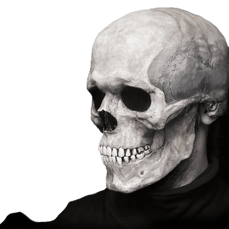 Máscara de Calavera con Boca Móvil – Halloween, Colores y Packs · Blanca · 1 unidad