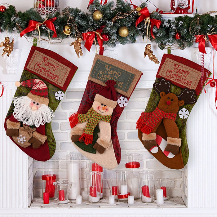 Calcetín Navideño – Muñeco, Papá Noel o Reno — vista del producto 3