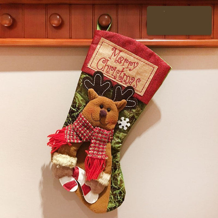 Calcetín Navideño – Muñeco, Papá Noel o Reno · Reno