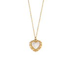 Collar de Corazón de Concha – Acero Inoxidable con Baño de Oro 18K · Dorado