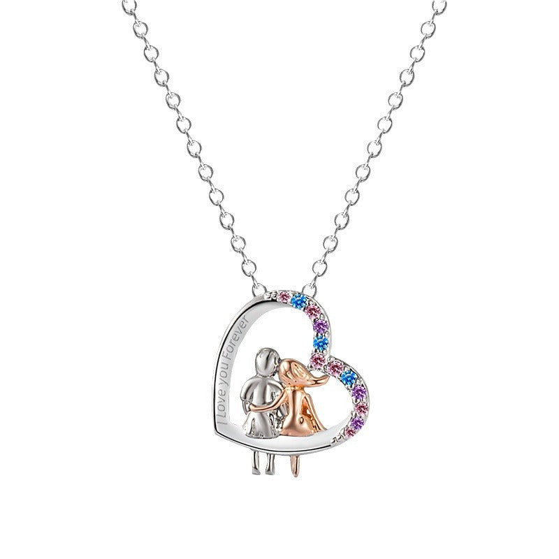 Collar de Corazón con Strass de Colores – San Valentín · fotografía de detalle 1