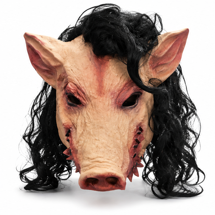 Máscara de Cabeza de Cerdo con Pelo – Halloween