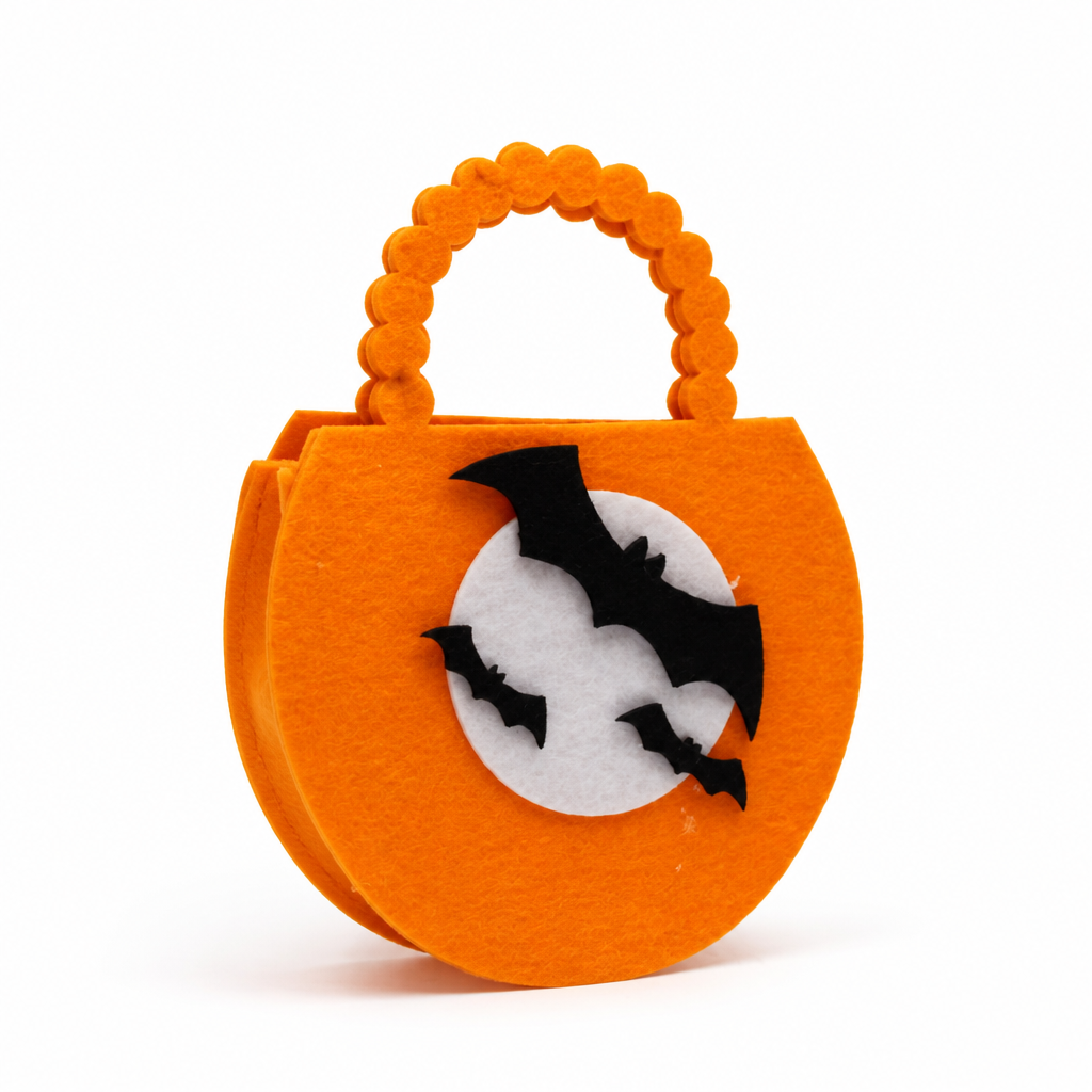 Bolsa de Halloween con Luna y Murciélagos – Naranja — vista del producto 3