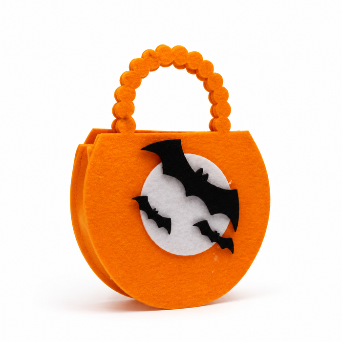 Bolsa de Halloween con Luna y Murciélagos – Naranja — vista del producto 3