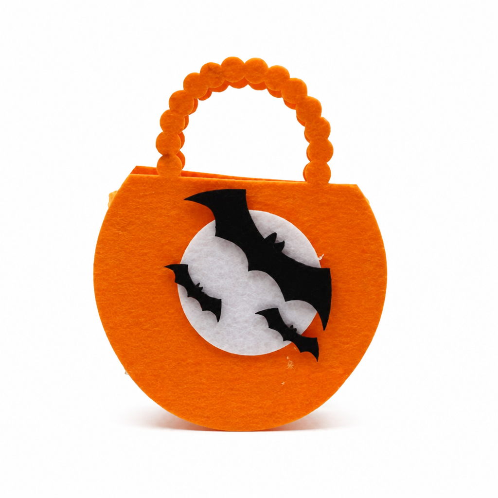 Bolsa de Halloween con Luna y Murciélagos – Naranja — vista del producto 2