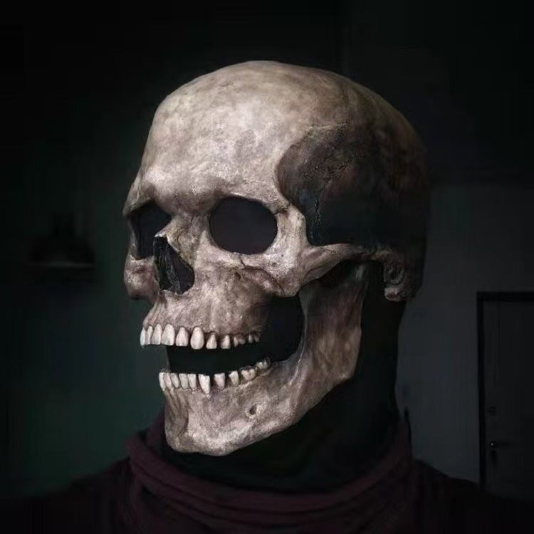 Máscara de Calavera con Boca Móvil – Halloween, Colores y Packs · Gris · 1 unidad