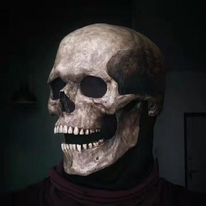 Máscara de Calavera con Boca Móvil – Halloween, Colores y Packs · Gris · 1 unidad