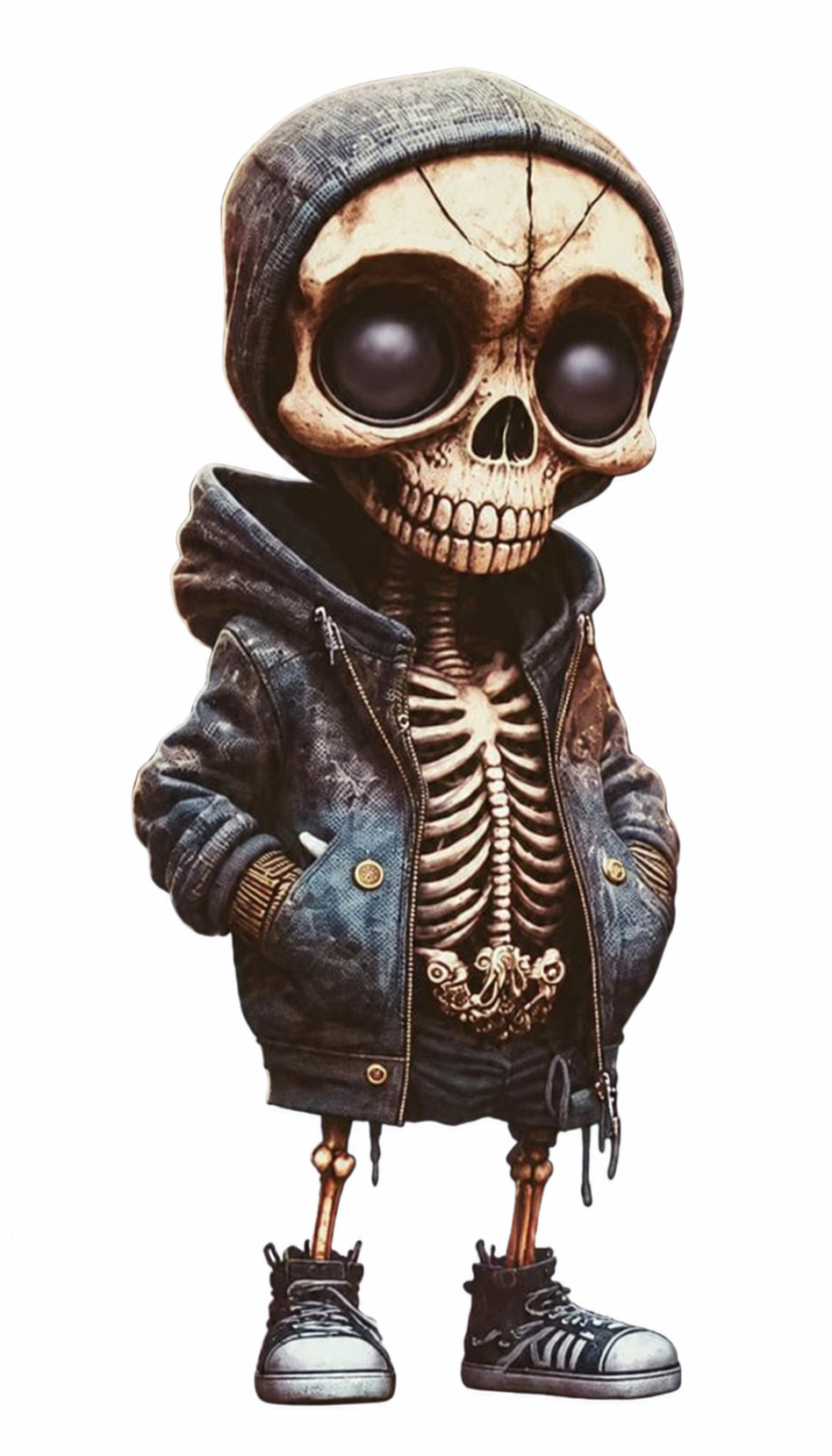 Figura decorativa de esqueleto · modelo B · vista del proveedor retocada