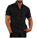 Camisa de Hombre de Manga Corta – 6 Colores · Negro