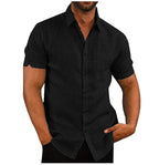 Camisa de Hombre de Manga Corta – 6 Colores · Negro