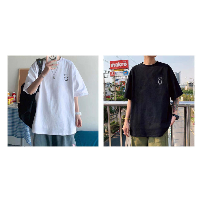 Camiseta Oversize de Algodón con Oso – 2 Colores — vista del producto 3