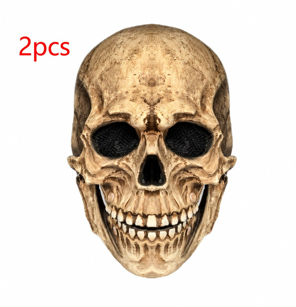 Máscara de calavera marrón · pack de 2 unidades