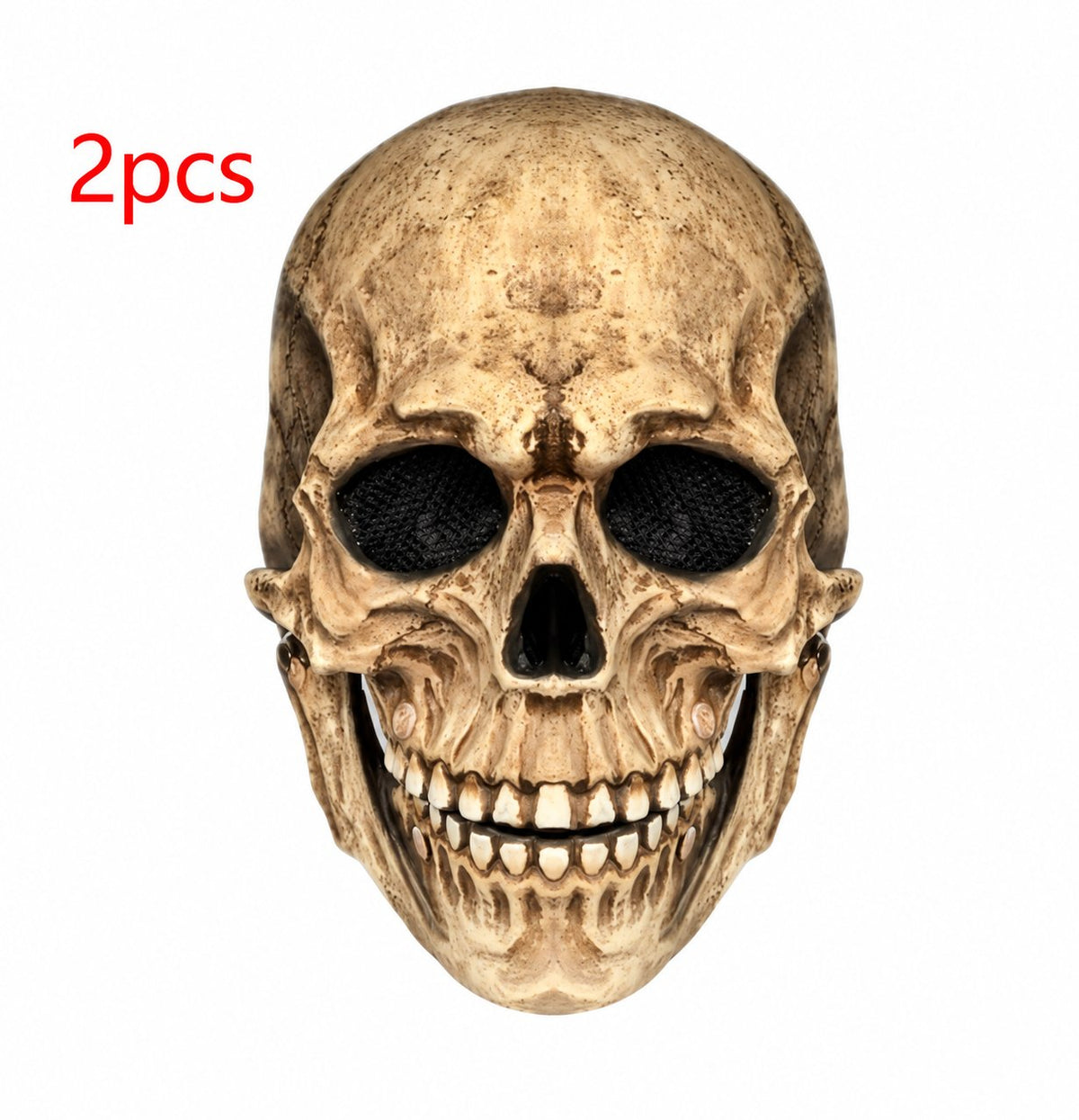 Máscara de calavera marrón · pack de 2 unidades