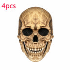 Máscara de calavera marrón · pack de 4 unidades