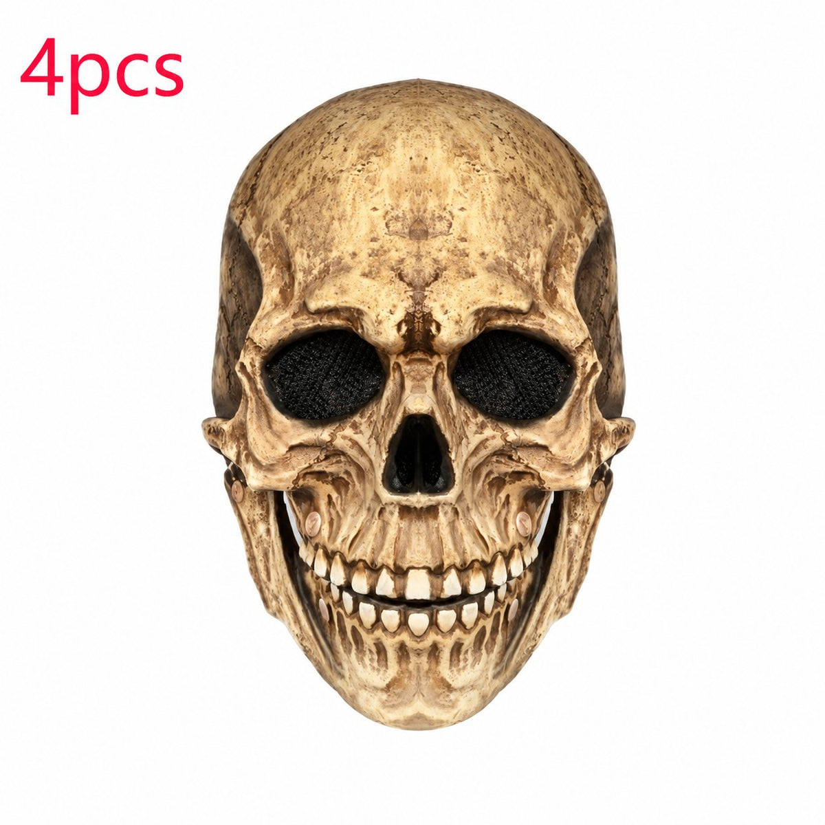 Máscara de calavera marrón · pack de 4 unidades