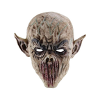 Máscaras de Terror para Halloween – 19 Diseños · Demonio gris de orejas puntiagudas