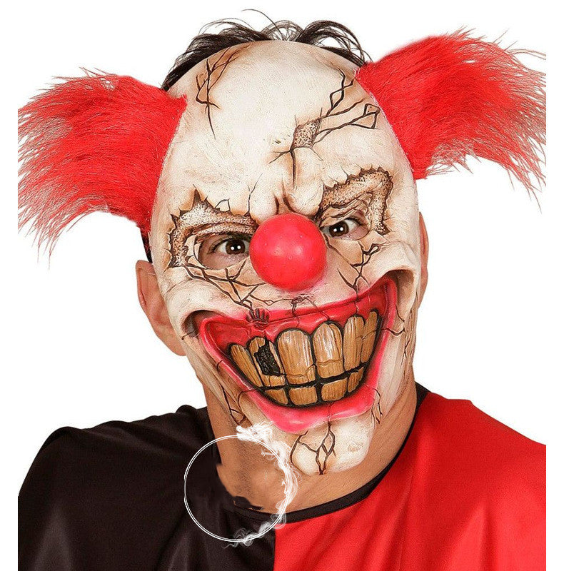 Máscaras de Terror para Halloween – 19 Diseños · Payaso de pelo rojo