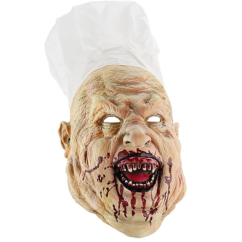 Máscaras de Terror para Halloween – 19 Diseños · Cocinero zombie con gorro