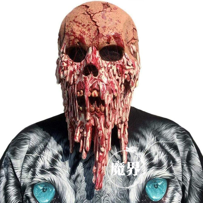 Máscaras de Terror para Halloween – 19 Diseños · Zombie rojo sin piel