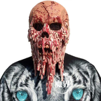 Máscaras de Terror para Halloween – 19 Diseños · Zombie rojo sin piel