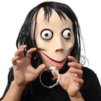 Máscaras de Terror para Halloween – 19 Diseños · Rostro pálido de ojos grandes