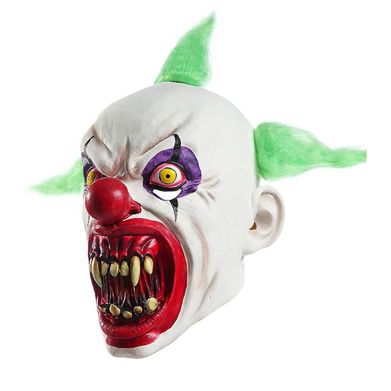 Máscaras de Terror para Halloween – 19 Diseños · Payaso de mechones verdes