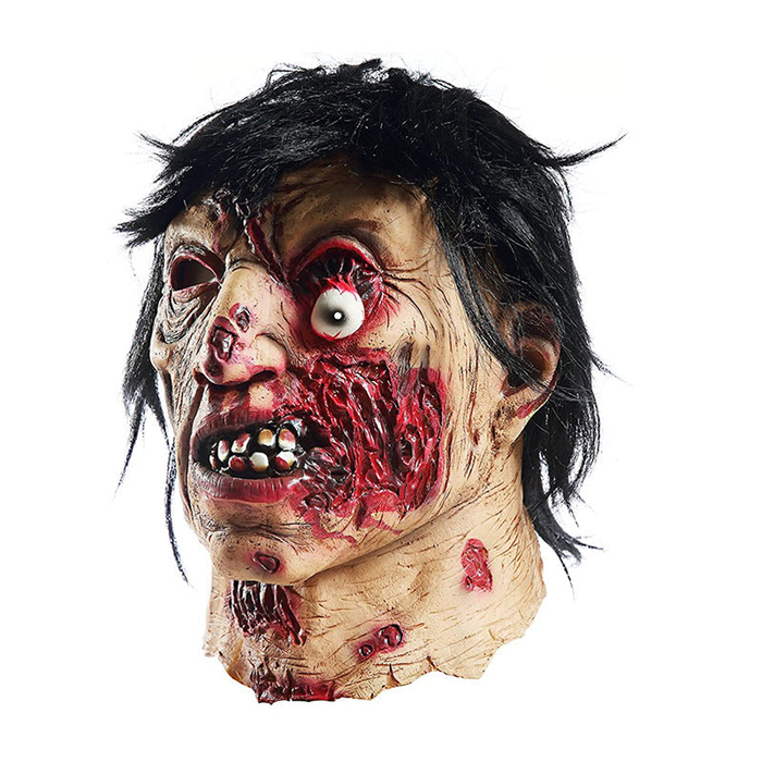Máscaras de Terror para Halloween – 19 Diseños · Zombie de pelo negro