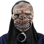 Máscaras de Terror para Halloween – 19 Diseños · Sonrisa dentada con capucha