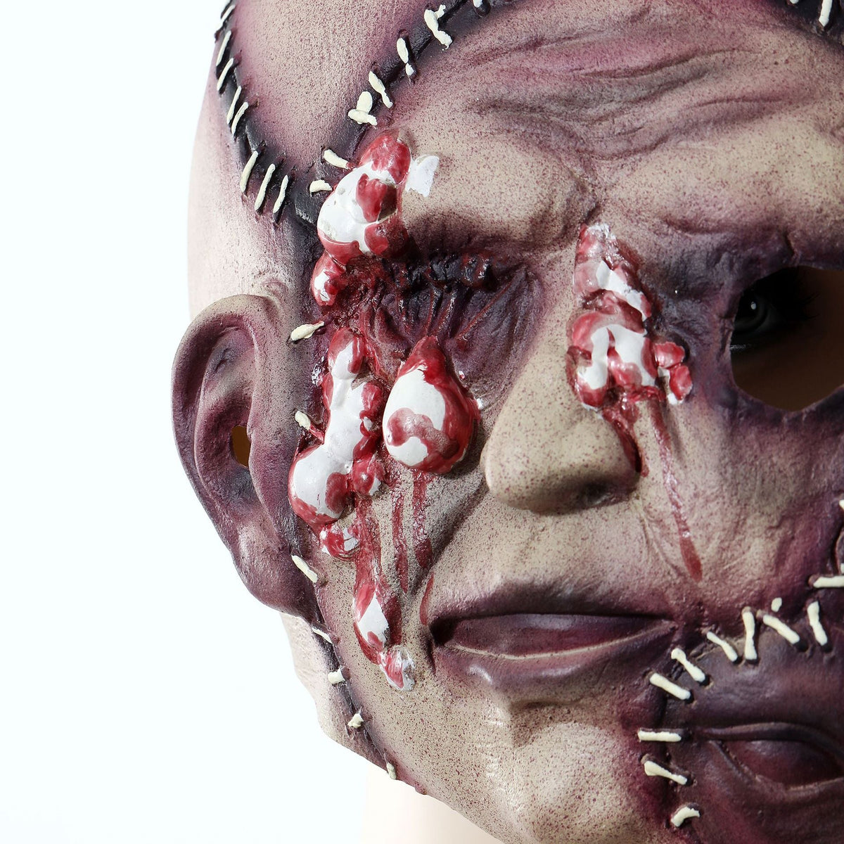Máscara de Terror de Tres Caras – Halloween · detalle real 2