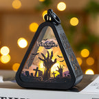 Mini Farol Decorativo de Halloween – 4 Diseños · Mano y cementerio