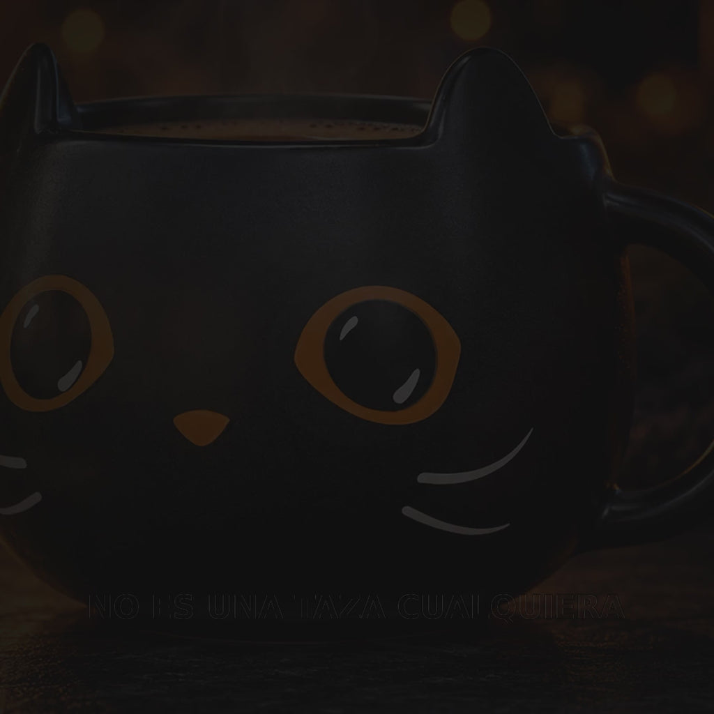 Vídeo silencioso de producto — Taza Gato Negro Halloween 355 ml