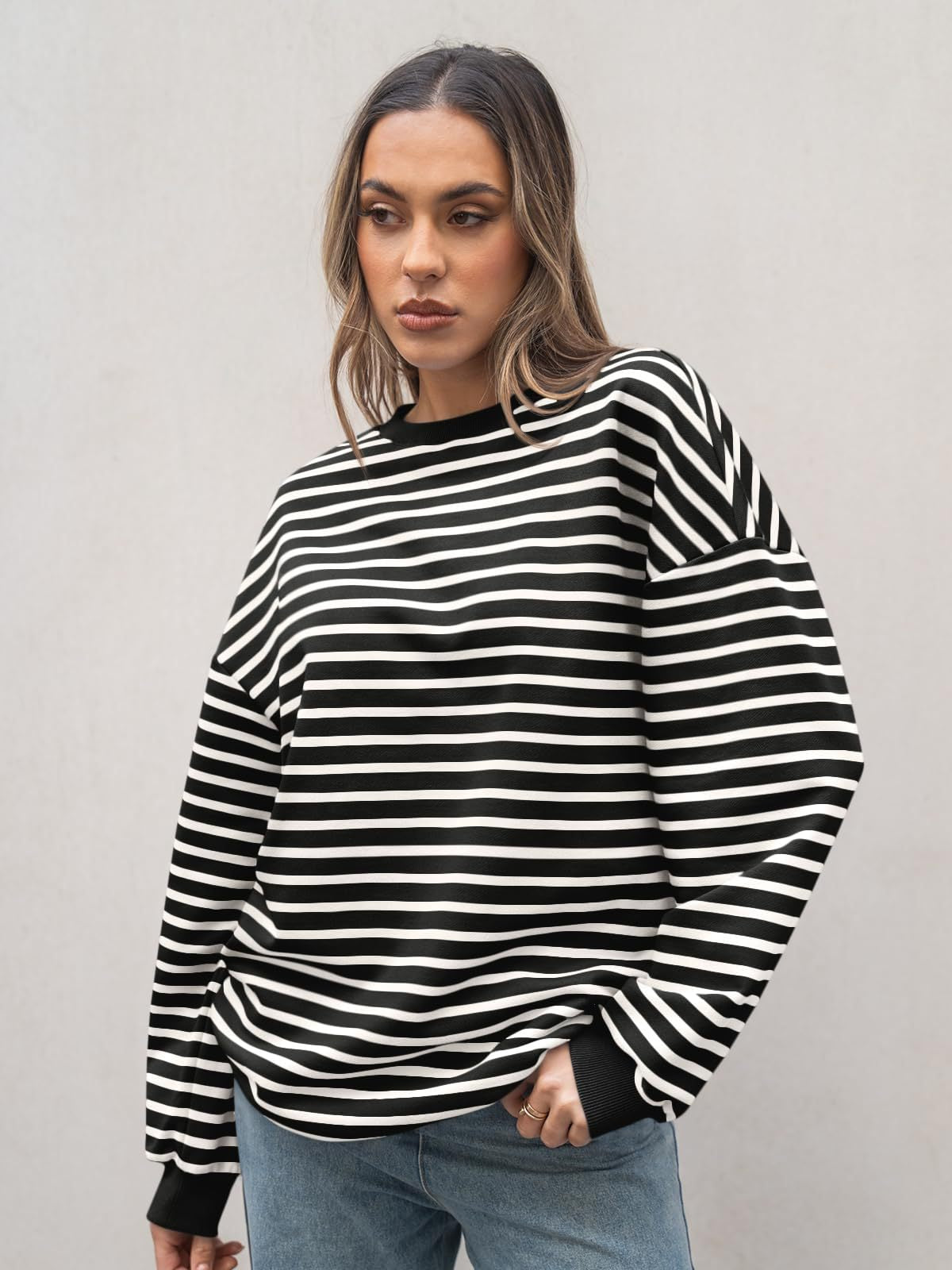 Sudadera Oversize de Rayas Multicolor — vista del producto 3