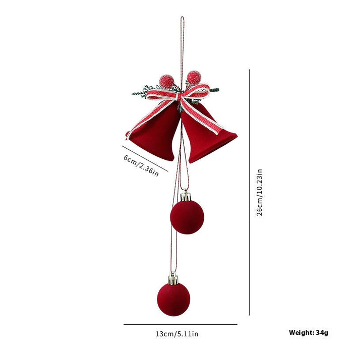 Adornos Navideños Colgantes – 7 Diseños · Doble campana con lazo