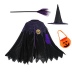 Disfraces y Complementos Infantiles de Halloween – 8 Opciones, 90–160 cm · 100 cm · Conjunto de capa negra