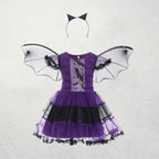 Disfraces y Complementos Infantiles de Halloween – 8 Opciones, 90–160 cm · Vestido de murciélago