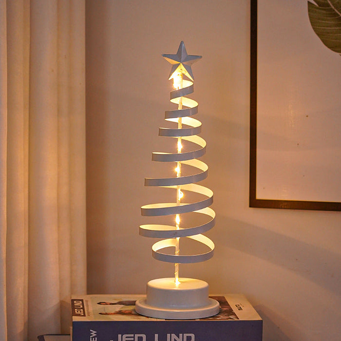 Árbol LED Navideño de Sobremesa – 4 Diseños · Espiral blanca