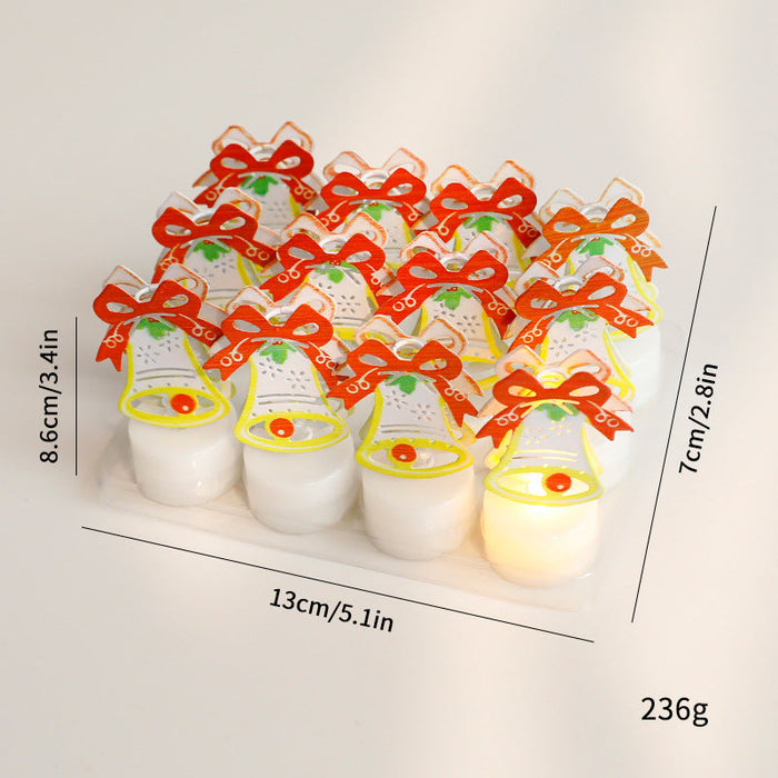 Vela LED Navideña Decorativa – Motivos y Packs · Campana · 12 unidades