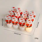 Vela LED Navideña Decorativa – Motivos y Packs · Papá Noel de pie · 12 unidades