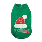 Ropa Navideña para Mascota – 5 Diseños, S–XL · Verde · Naughty