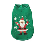 Ropa Navideña para Mascota – 5 Diseños, S–XL · Verde · Papá Noel