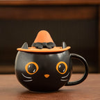 Taza Gato Negro – Halloween, 355 ml · Taza con tapa · 355 ml