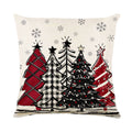 Funda de Cojín Navideña 45 × 45 cm – 4 Diseños + Juego de 4 · Árboles navideños