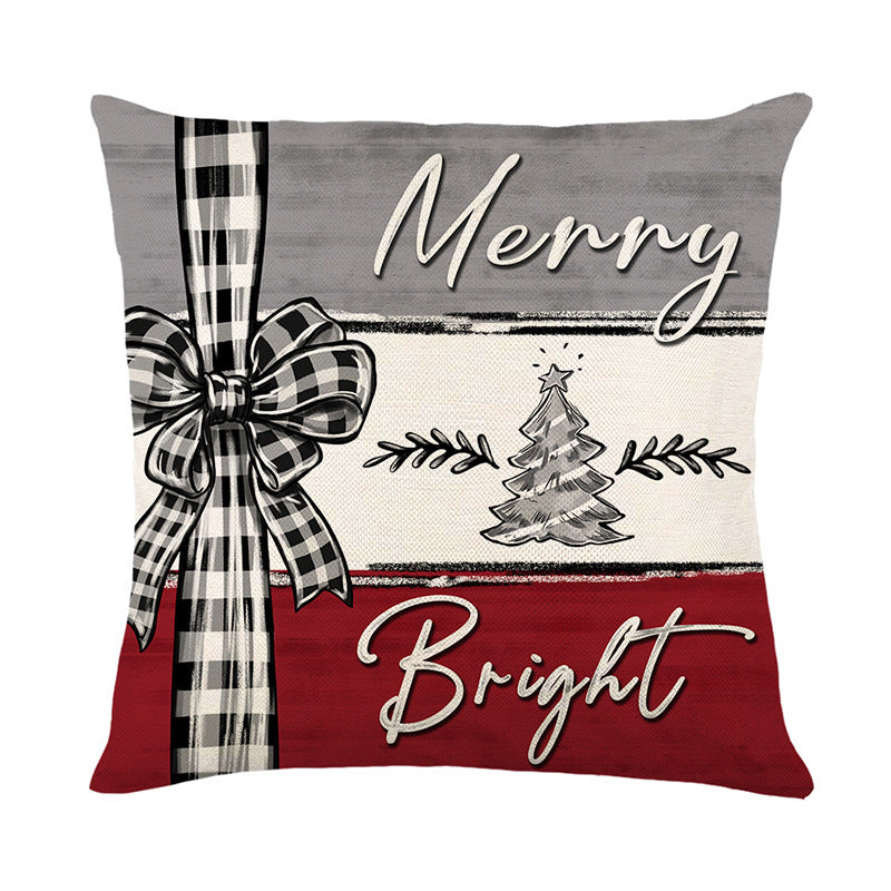 Funda de Cojín Navideña 45 × 45 cm – 4 Diseños + Juego de 4 · Merry and Bright
