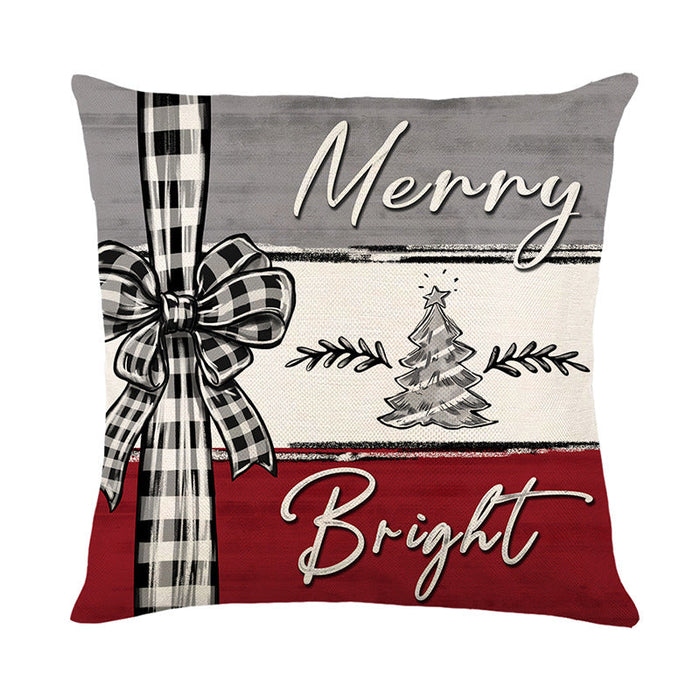 Funda de Cojín Navideña 45 × 45 cm – 4 Diseños + Juego de 4 · Merry and Bright