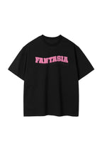 Camiseta Oversize con Estampado Gráfico · Negro