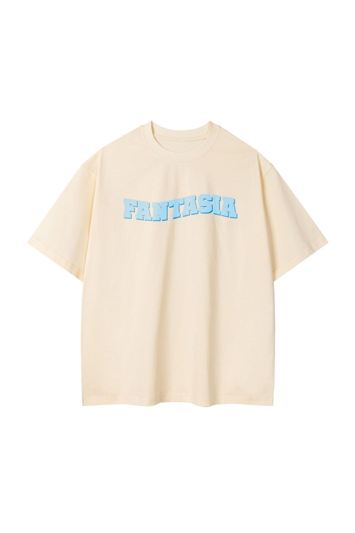 Camiseta Oversize con Estampado Gráfico · Albaricoque
