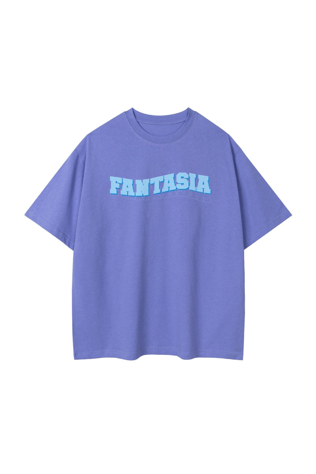 Camiseta Oversize con Estampado Gráfico · Morado