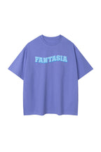 Camiseta Oversize con Estampado Gráfico · Morado