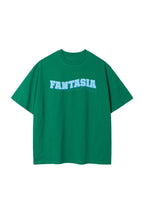 Camiseta Oversize con Estampado Gráfico · Verde